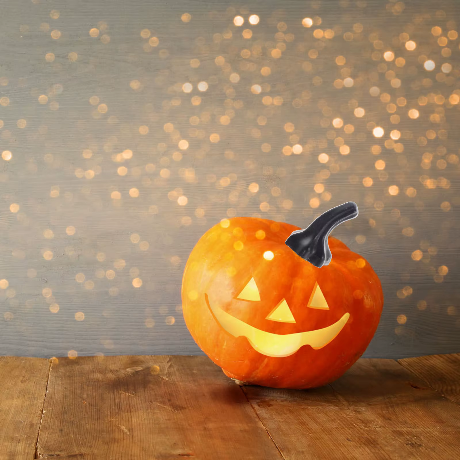 Tallos de calabaza artificiales plásticos realistas para Halloween - imagen 2