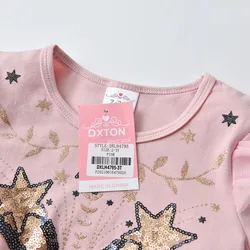 Vestido de princesa DXTON con lentejuelas y capa de tul para niñas