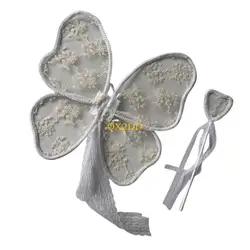 QX2D Disfraz de ángel para niña con encaje bordado, multicolor