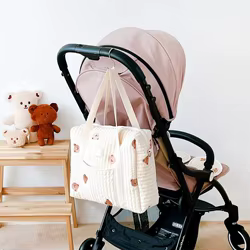 Bolsa de pañales impermeable y acolchada para bebé y mamá