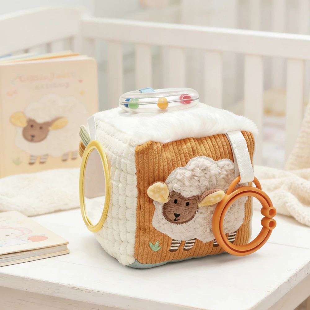 Baby Farm cubo sensorial de tela suave para dentición y aprendizaje - imagen 2