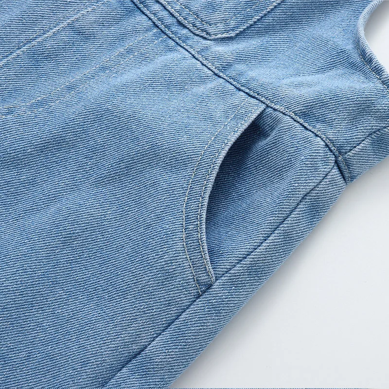 MILANCEL Mono de mezclilla para niñas – Casual suelto veraniego - imagen 2