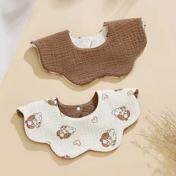 Babero impermeable doble cara para bebés: algodón suave y absorbente