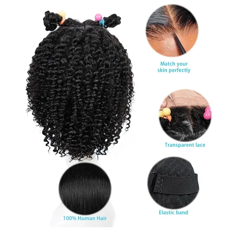 Peluca infantil de pelo natural con encaje frontal – para niños - imagen 2