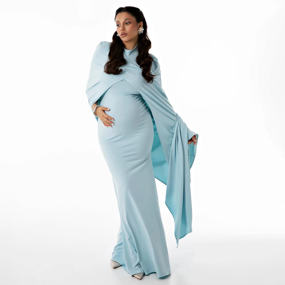 Vestido de maternidad largo elástico suave para fotos en gestación - imagen 4