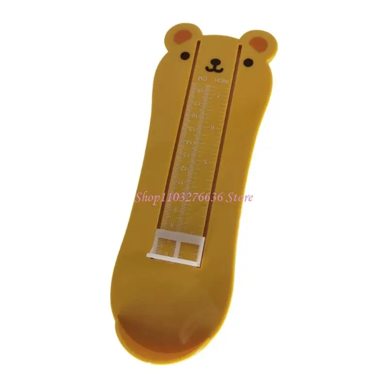 R6FD medidor de pies infantil de oso con dibujos para crecimiento - imagen 3