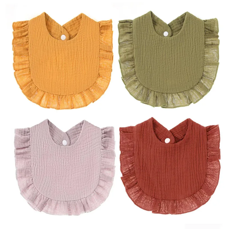 Babero bandana de algodón suave para bebé – color sólido - imagen 2