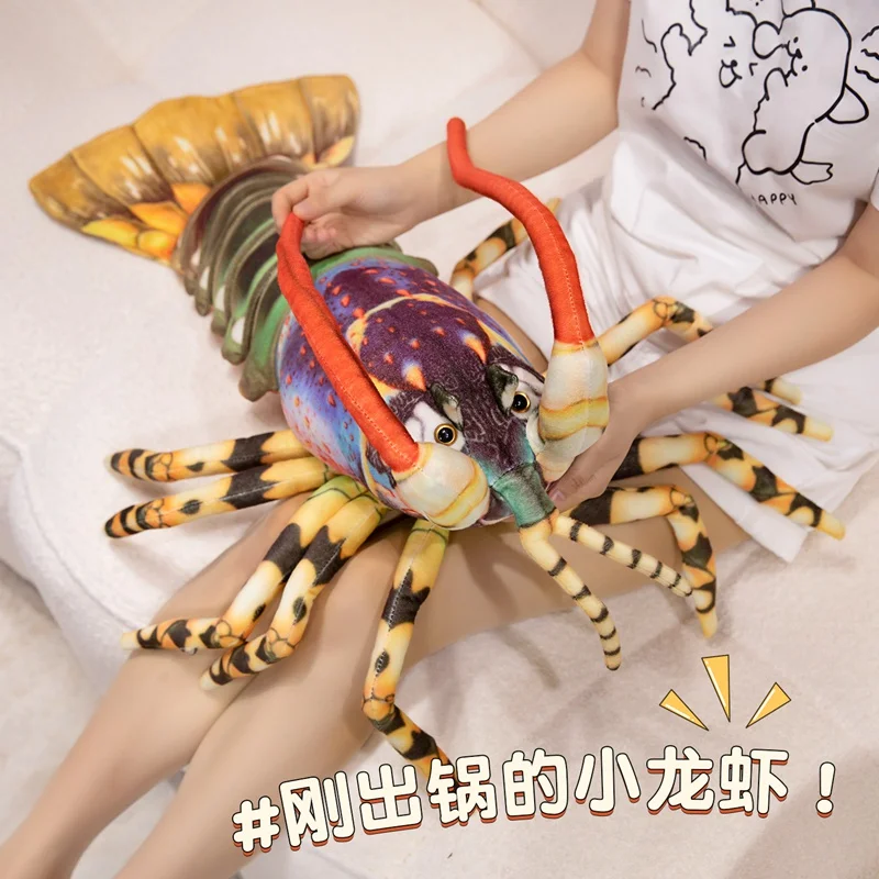 Peluche de langosta realista con almohada decorativa para hogar - imagen 5