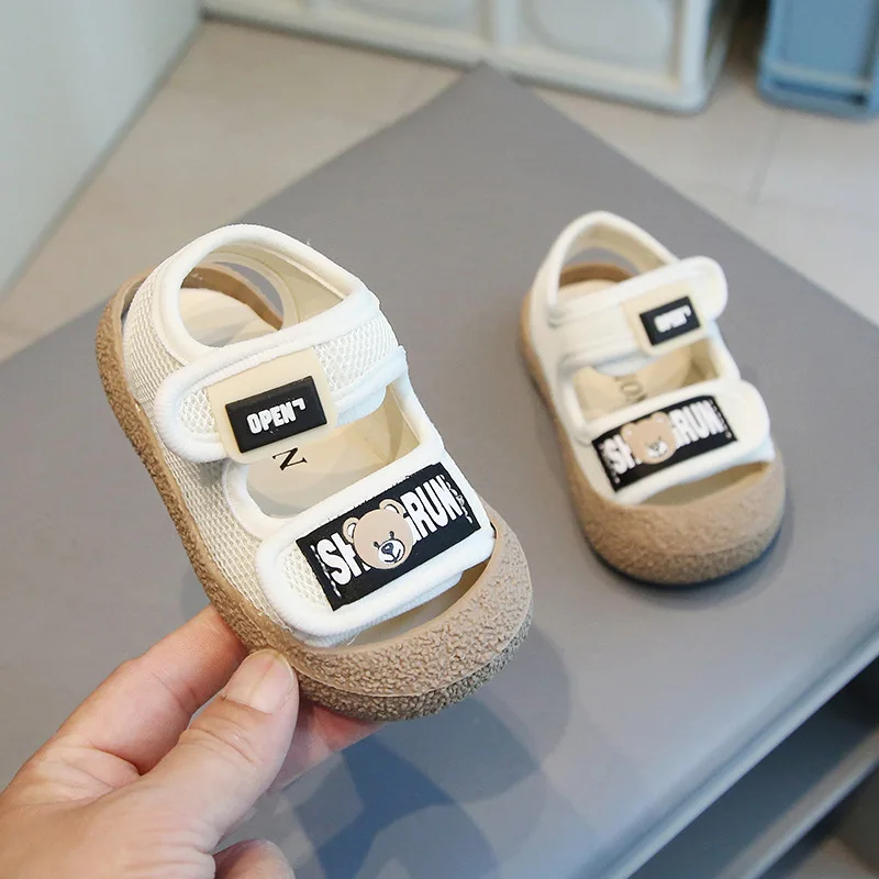 Sandalias transpirables verano para niños con suela antideslizante oso - imagen 5