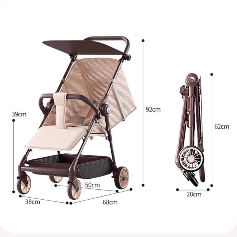 Cochecito ultraligero de paseo con asiento giratorio y sombrilla UV - imagen 2
