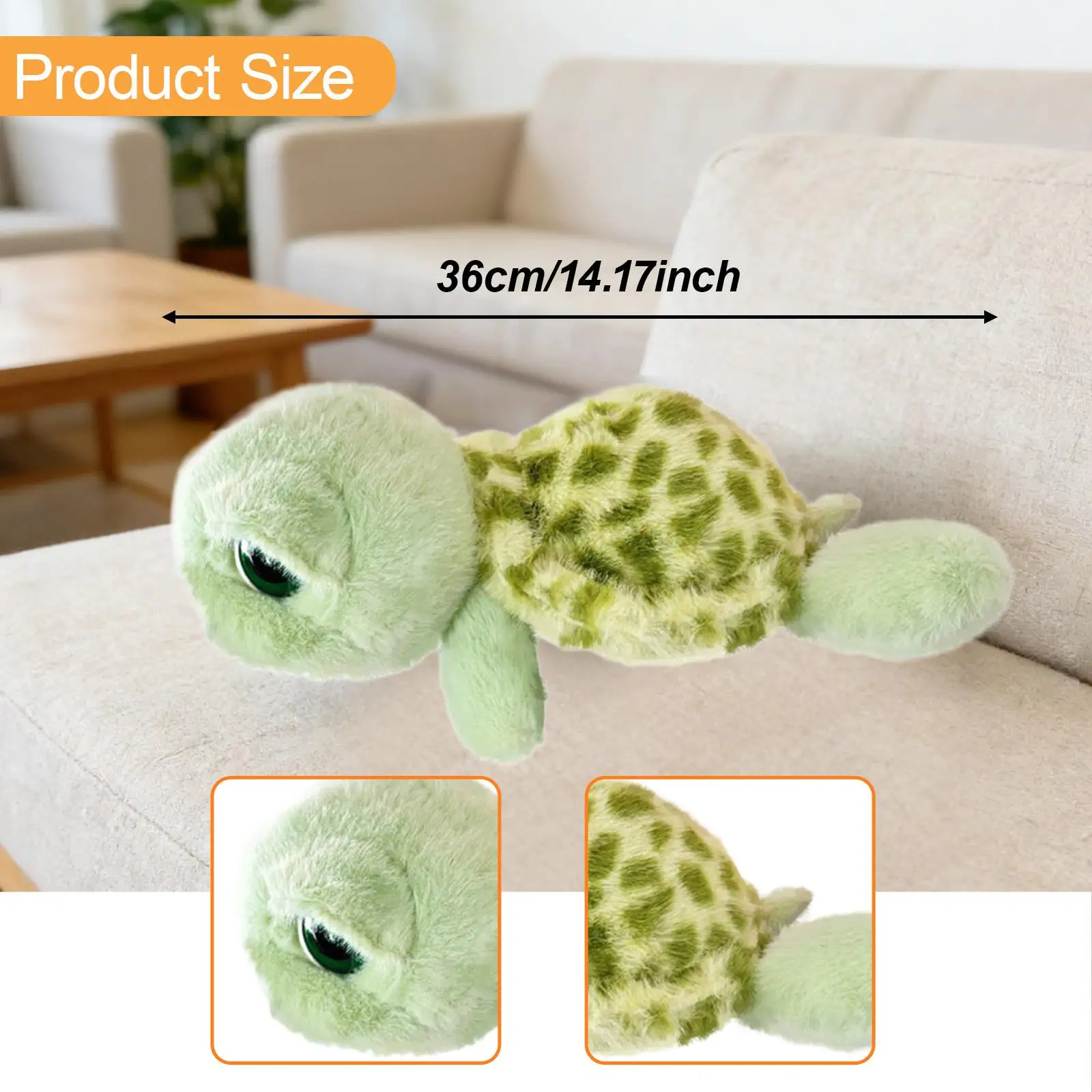Peluche tortuga cojín almohada animal suave para niños - imagen 5