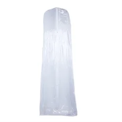 Funda antipolvo transparente para vestido de novia con cremallera