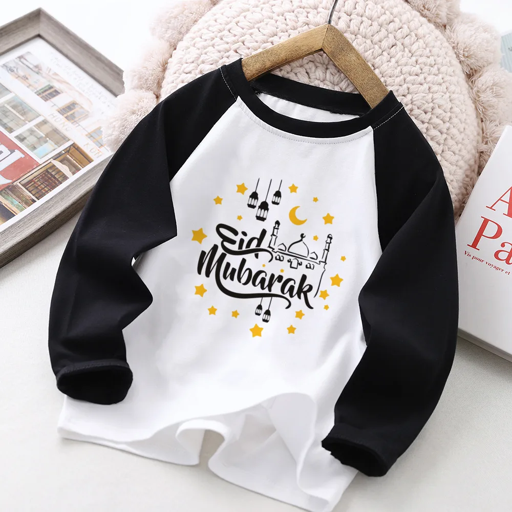 Camiseta Raglán Ramadán Mubarak infantil – Ropa Eid para niños - imagen 4