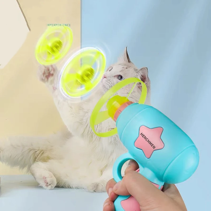Juguete para gatos interactivo con mini disco volador y catapulta - imagen 3