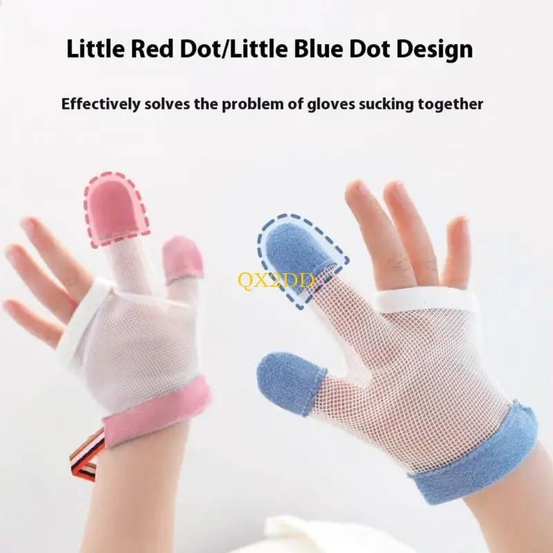 QX2D guantes protectores de bebé con ajuste seguro
