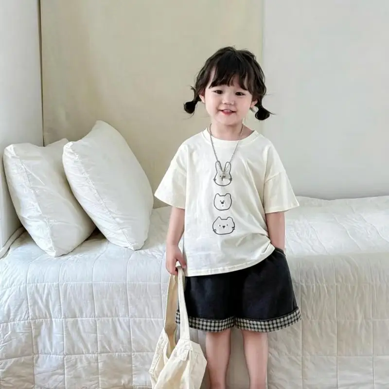 Camiseta de manga corta para niño con dibujos animados holgada - imagen 4