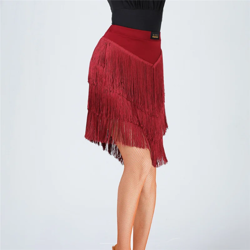 Vestido de baile latino con borlas y falda de flecos para mujer - imagen 4