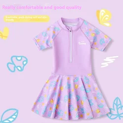 Traje de baño princesa para niñas con estampado veraniego bonito