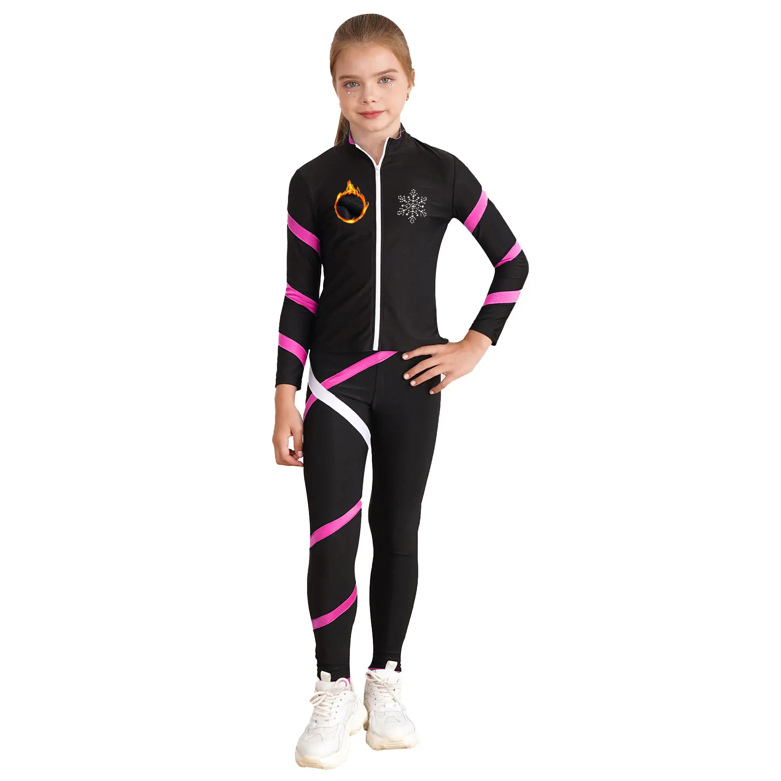 Chándal niña con chaqueta y mallas para gimnasia, patinaje - imagen 4