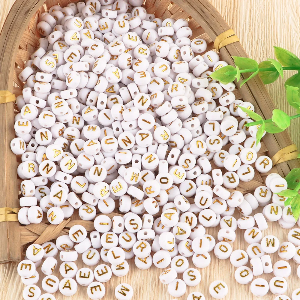 Cuentas acrílicas redondas blancas de 7 mm para bisutería - imagen 5
