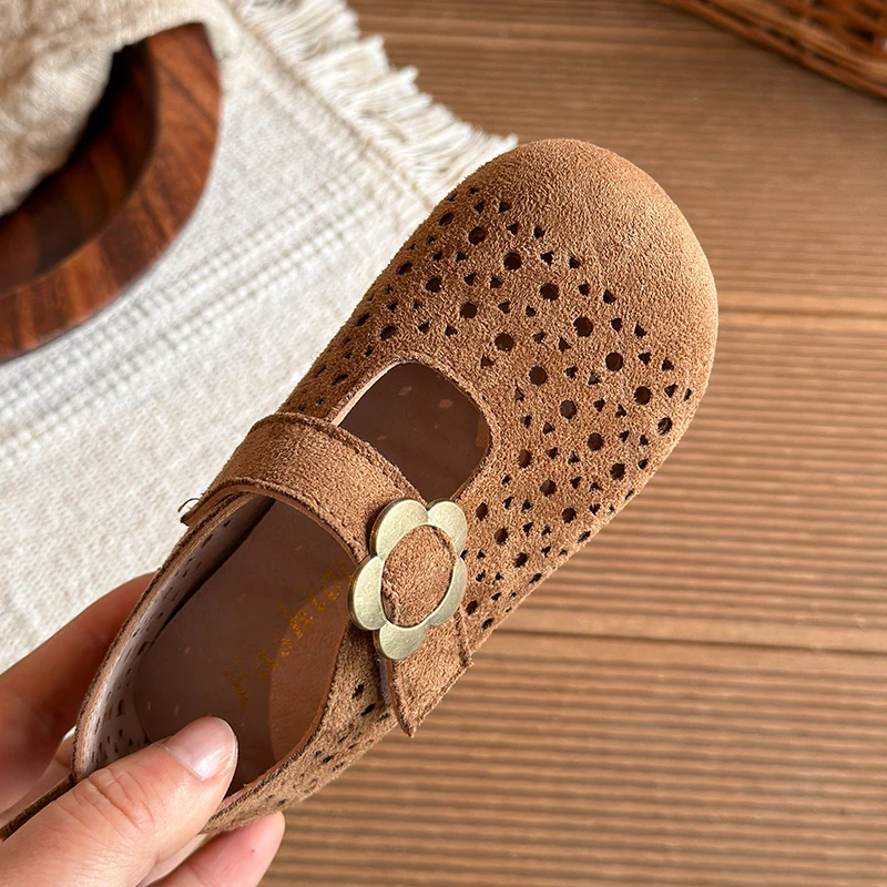 Zapatos antideslizantes para niña bebé estilo retro con suela blanda - imagen 3