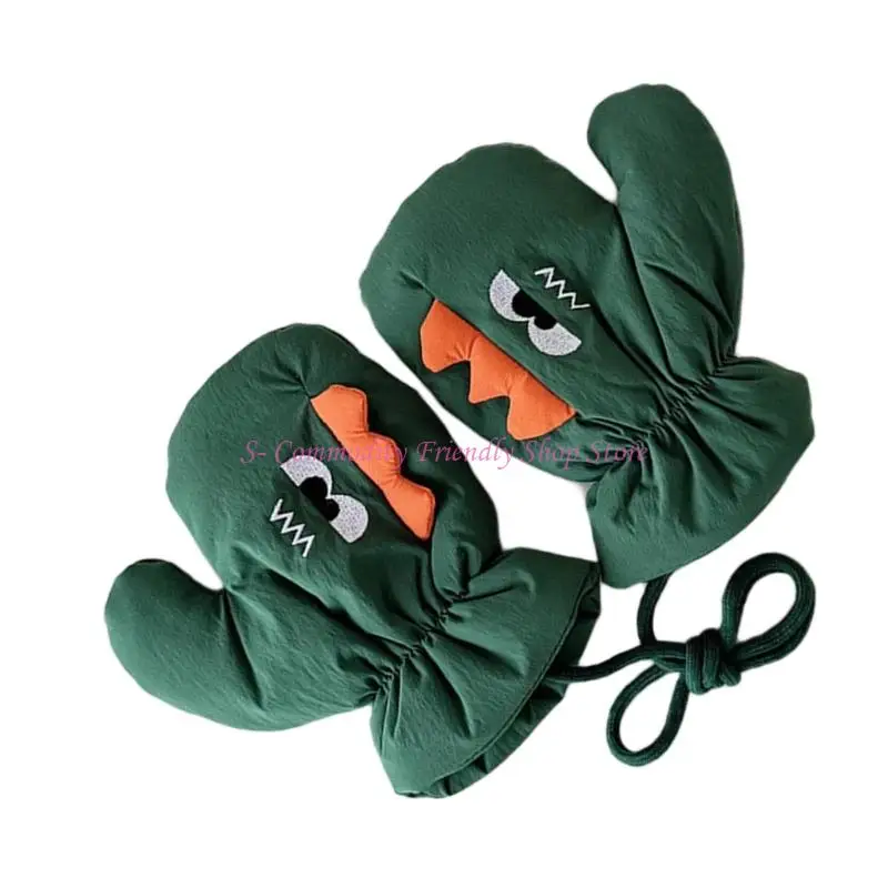 Guantes de invierno impermeables para niños con forro térmico - imagen 4