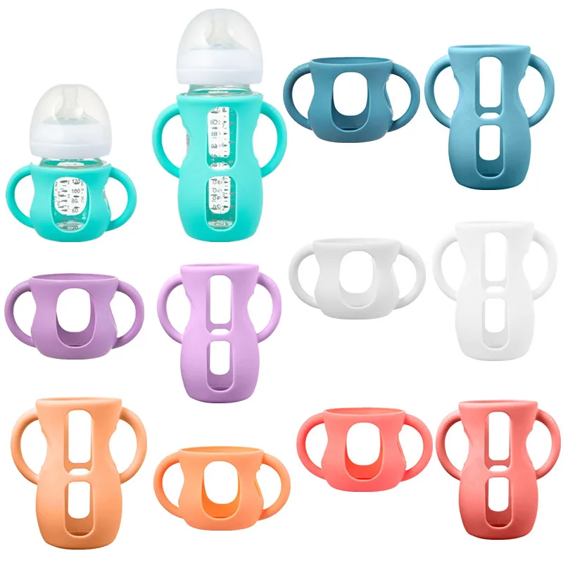 Funda protectora de biberón de silicona sin BPA con asa práctica - imagen 5