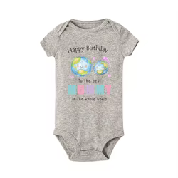 Pelele verano recién nacido – Feliz cumpleaños mamá para bebé