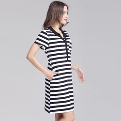 Vestido de lactancia a rayas de algodón para verano