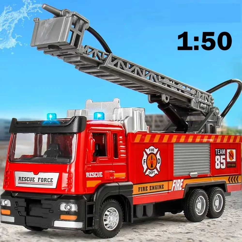 Camión de bombero con música y rociador de agua para niños - imagen 5