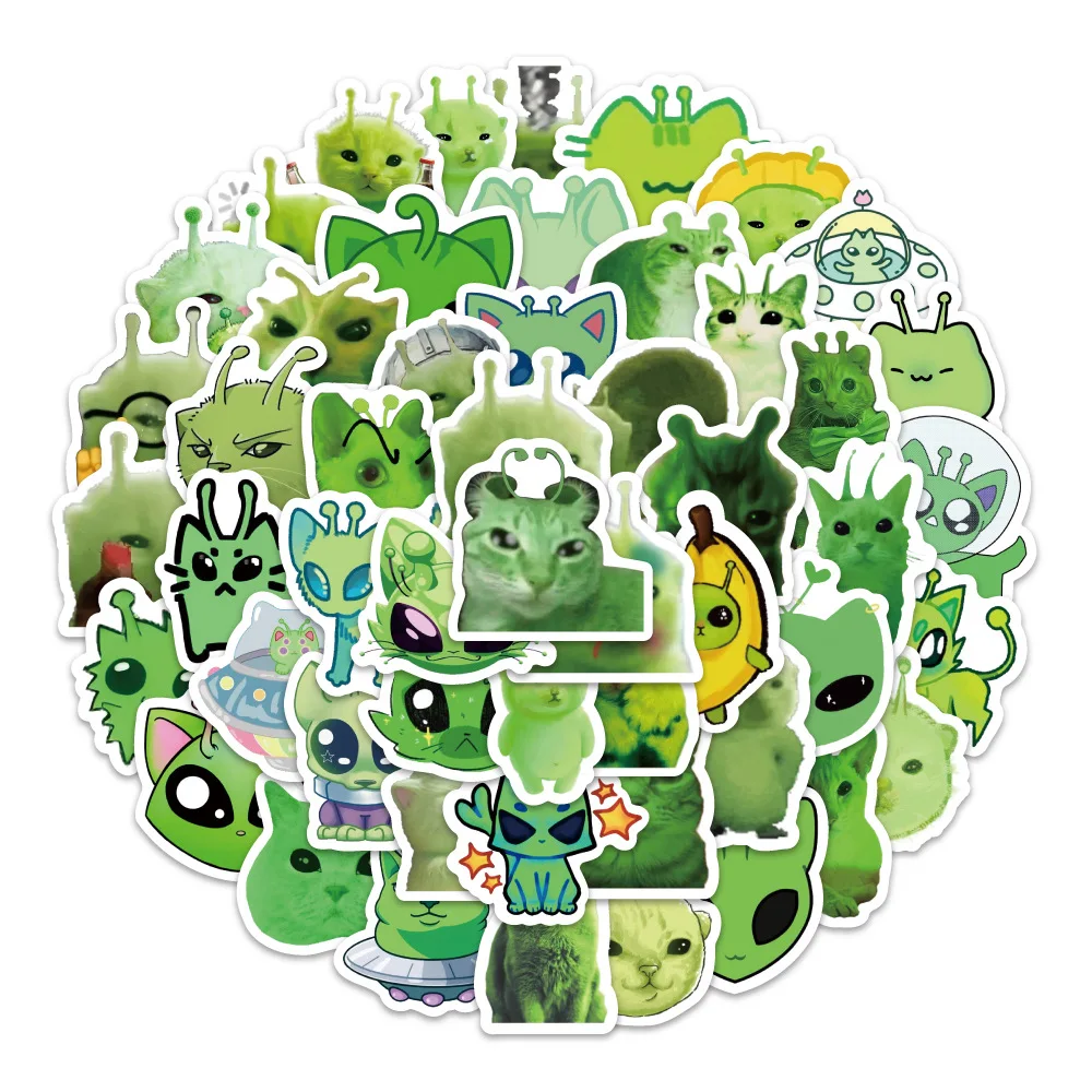 Pegatinas infantiles de gato extraterrestre para álbum de recortes - imagen 4