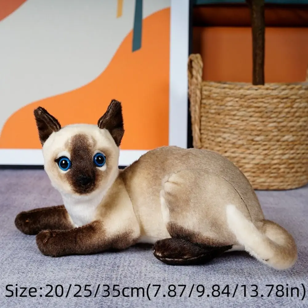 Peluche de gato siames ojos grandes suave y tierno almohada - imagen 4