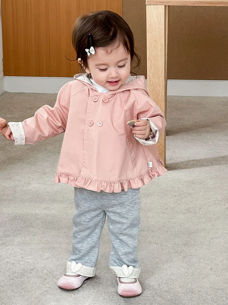 MILANCEL Rompevientos reversible estampado floral para niña otoño - imagen 3