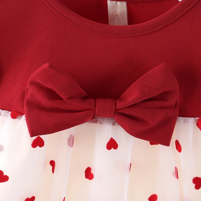 Vestido verano niña volantes rojo estampado - imagen 4
