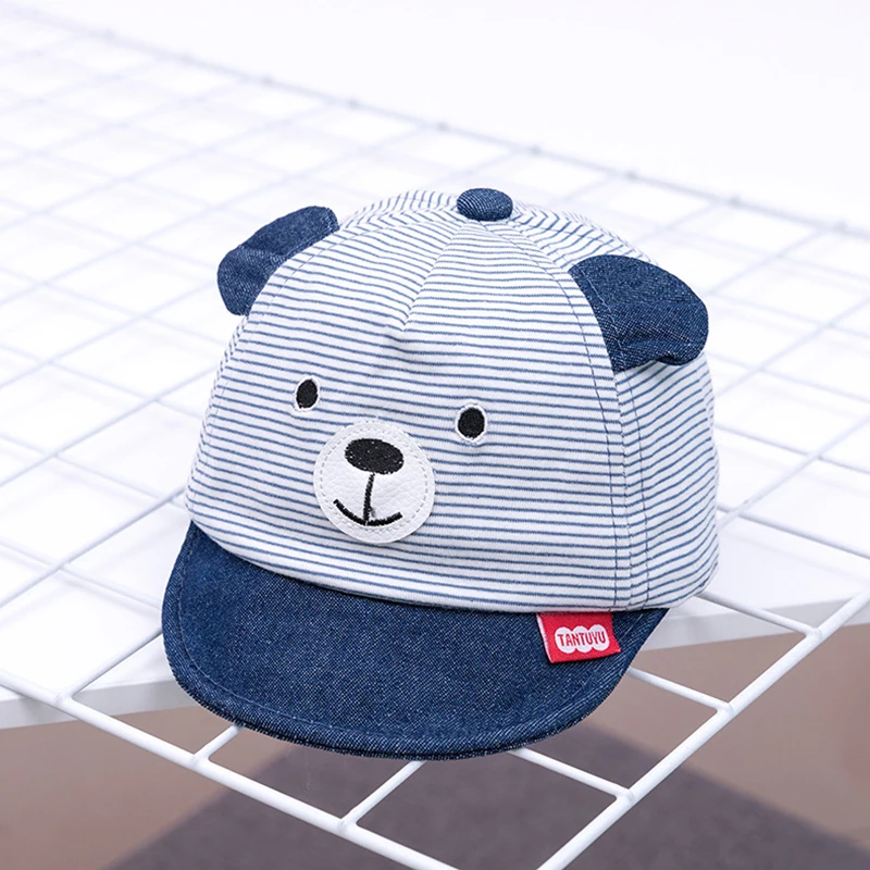 Gorra Baby Bear algodón para bebé 3-12M – Protección solar verano - imagen 2