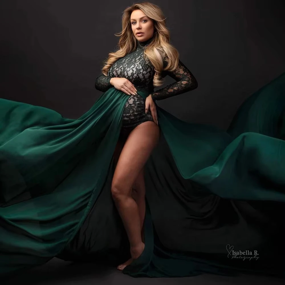 Vestido de maternidad de encaje con falda gasa extraíble Boutique - imagen 3