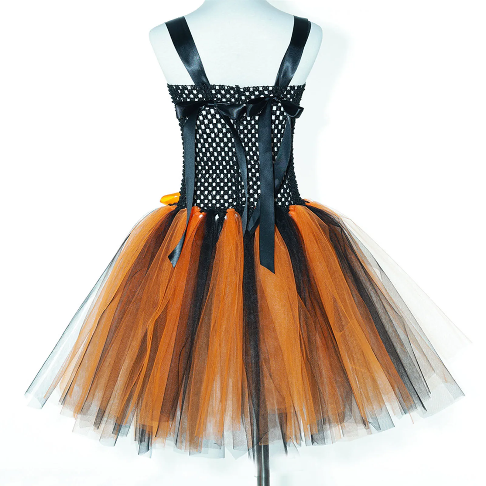 Disfraz de calabaza con tul para niña – bruja de Halloween - imagen 3