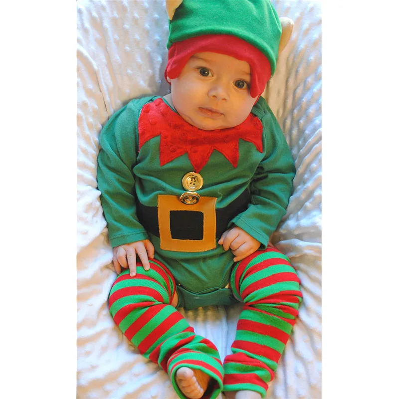 Body navideño de manga larga para niños cálido y cómodo cuello redondo - imagen 3