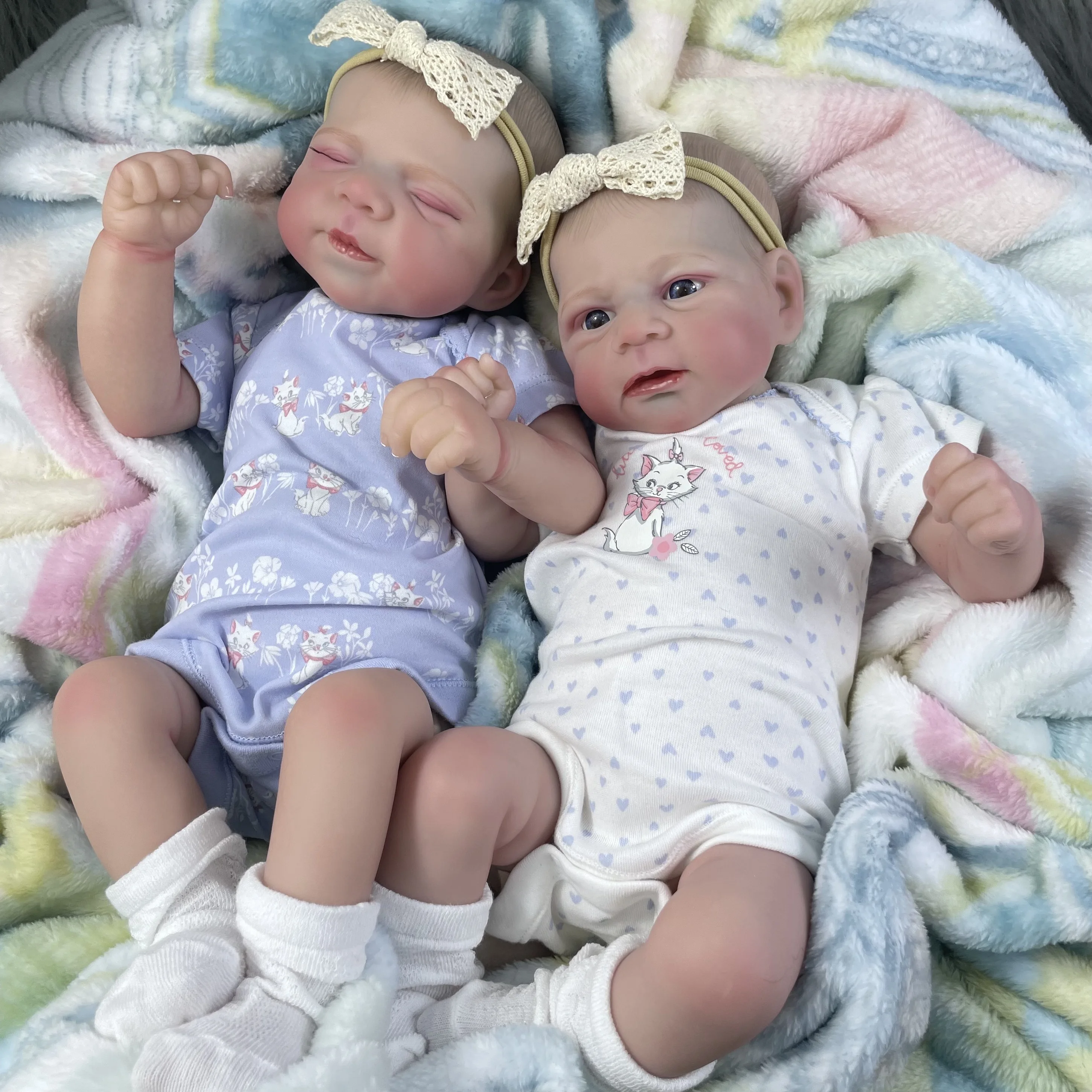 Muñecas Reborn gemelos Pascale y Elijah – Cuerpo de tela realista