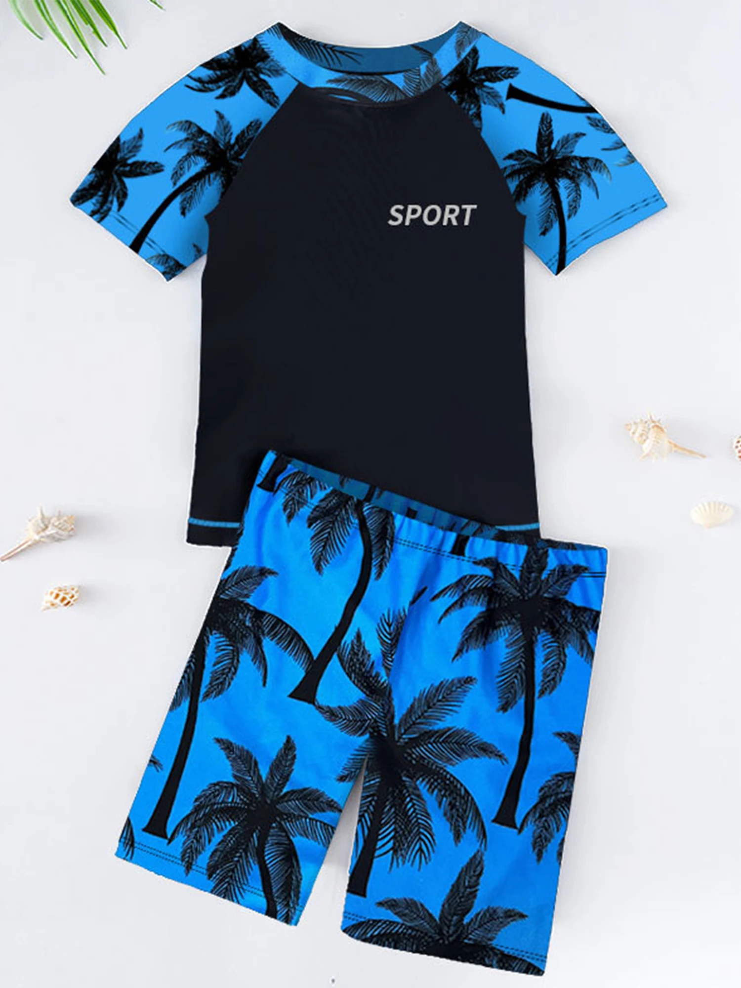 Bañador surf infantil con camiseta y pantalón de playa - imagen 2