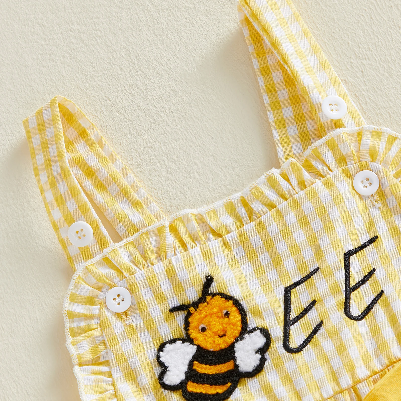 Tregren Mono para bebés sin mangas acampanado con lazo bordado abeja - imagen 4