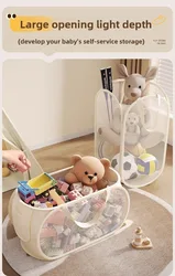 Cesta de malla para ropa sucia y juguetes infantiles