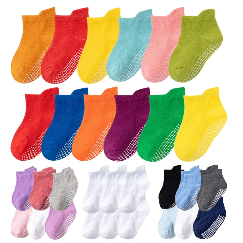 Calcetines náuticos antideslizantes de algodón corte bajo niños y niñas - imagen 5