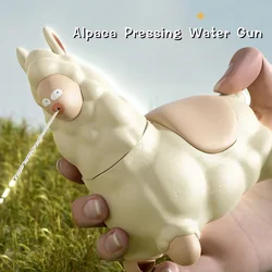 Pistola de agua con forma de alpaca para niños, chorro continuo