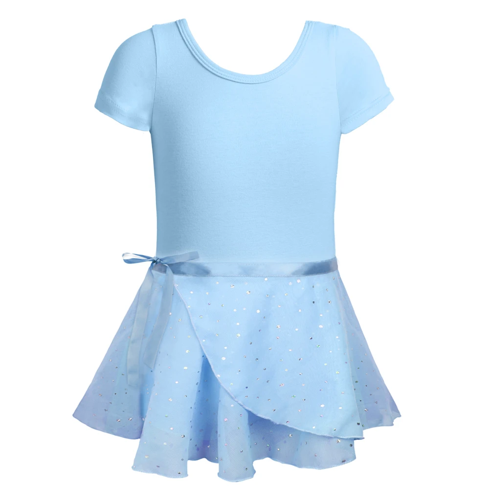 Leotardo de ballet infantil manga corta con falda - imagen 3