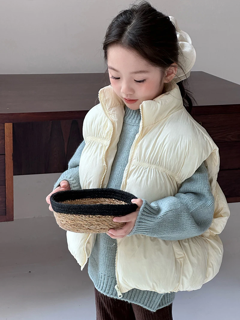 MILANCEL chaleco grueso de cuello alto para niña - Otoño Invierno - imagen 5