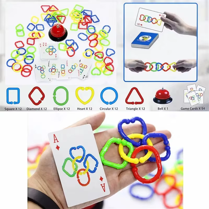 Juego de mesa familiar lógico con cartas y anillos interactivo - imagen 2