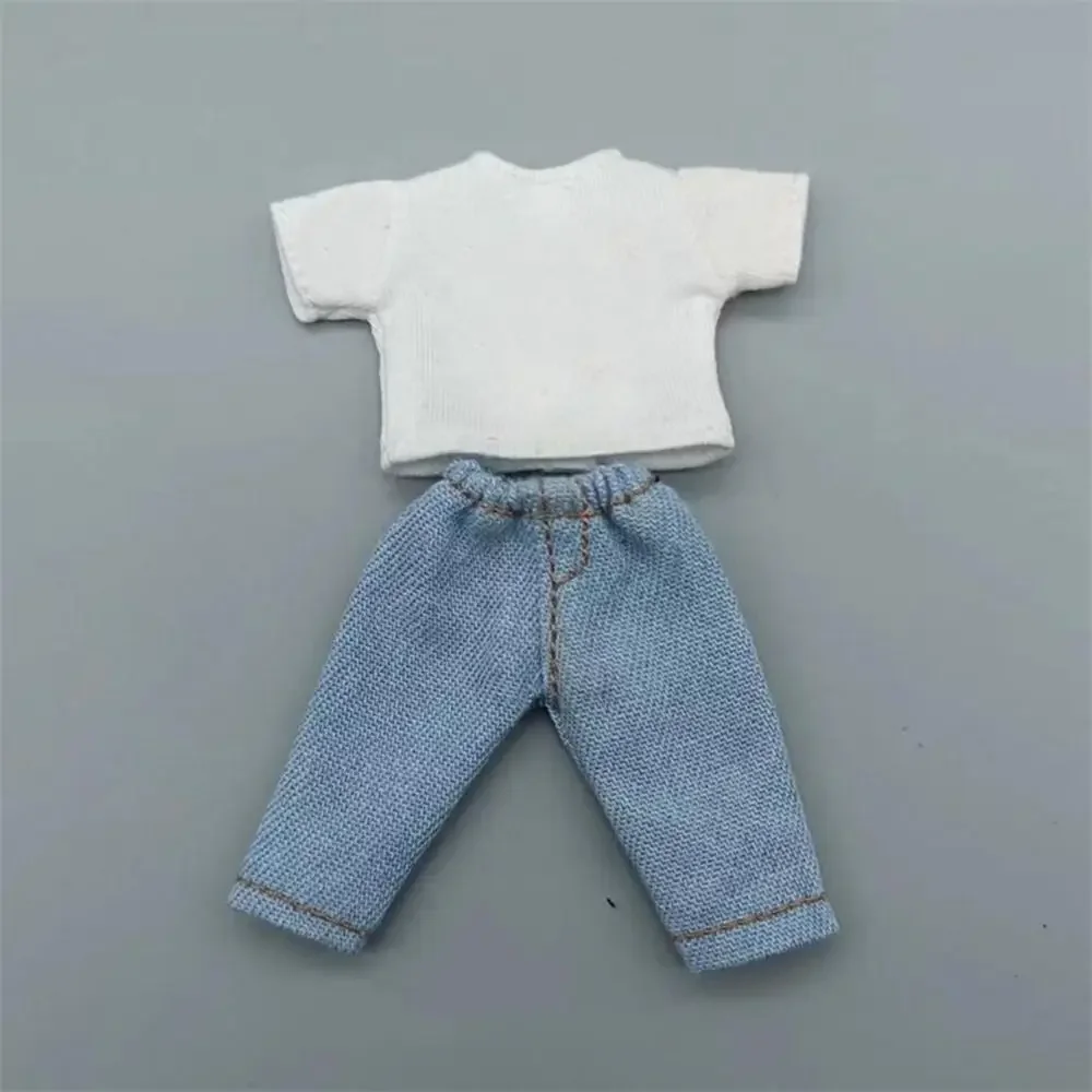 Pantalones vaqueros de muñecas OB11 con camiseta para manualidades - imagen 4