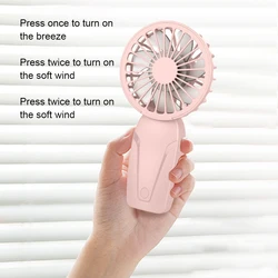 Ventilador portátil recargable USB de mano para viajes al aire libre