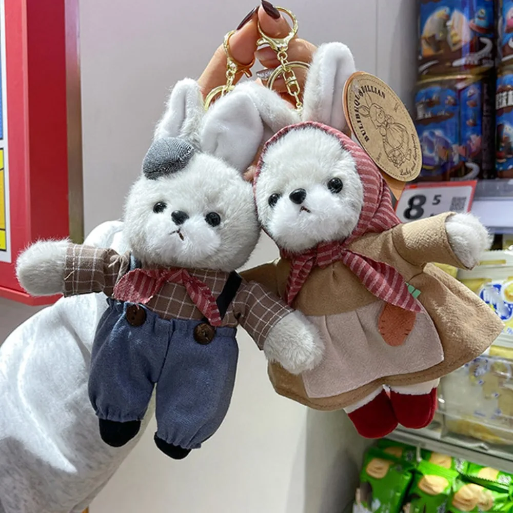 Llavero de peluche conejo familiar esponjoso para bolso - imagen 2